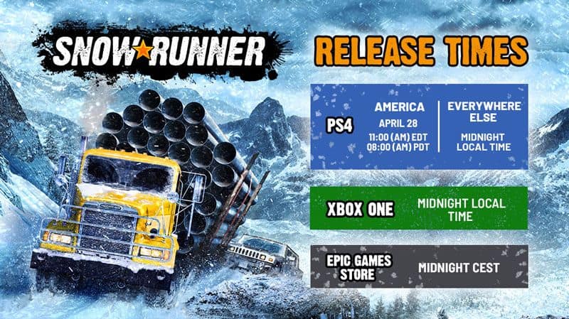 snow runner release date xbox